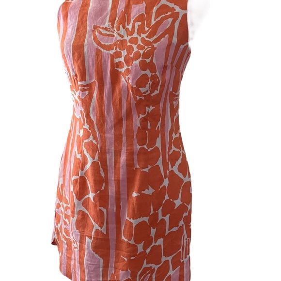 Lilly Pulitzer Dresses & Skirts - Lilly Pulitzer Target Giraffes Linen Lace Trim Shift Dress Size 4